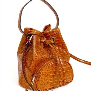 ASOS Design Mini Croc Bucket Bag